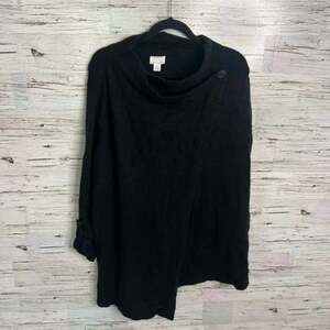 Cashmere Wool  Blend Black Sweater cardigan medium